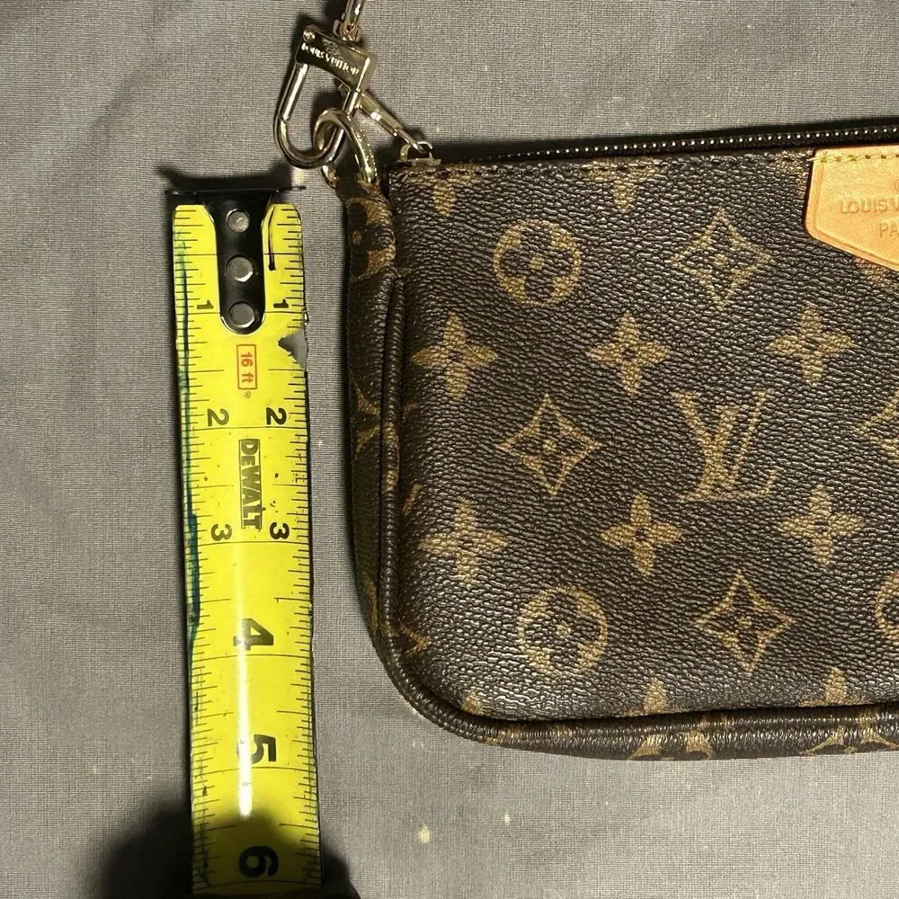 Louis Vuitton Multi Pochette Accessories Rose Clair Pink Monogram 2pc Set France
